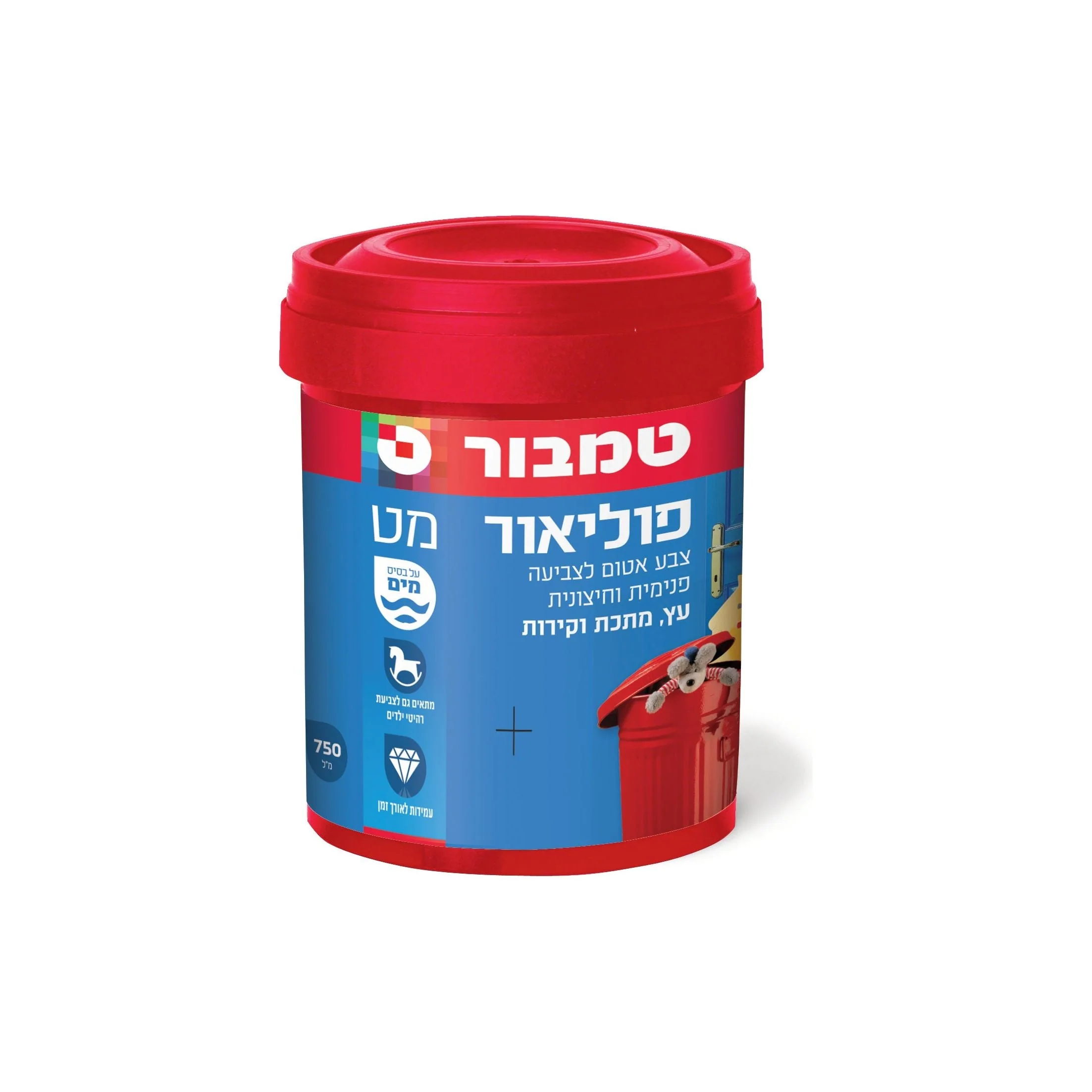 פוליאור שחור בסיס מים 0.75 ל