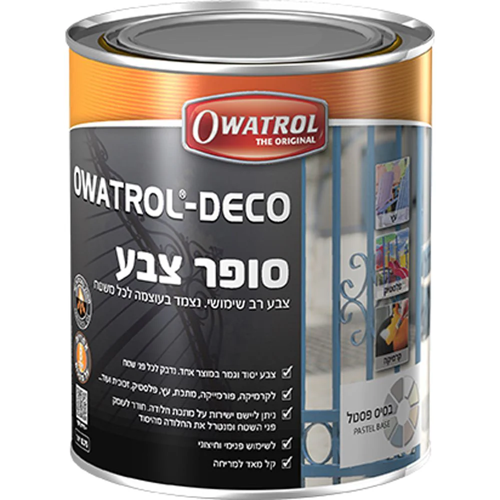 סופר צבע – צבע חזק לכל משטח – בסיס פסטל – 750 מ"ל