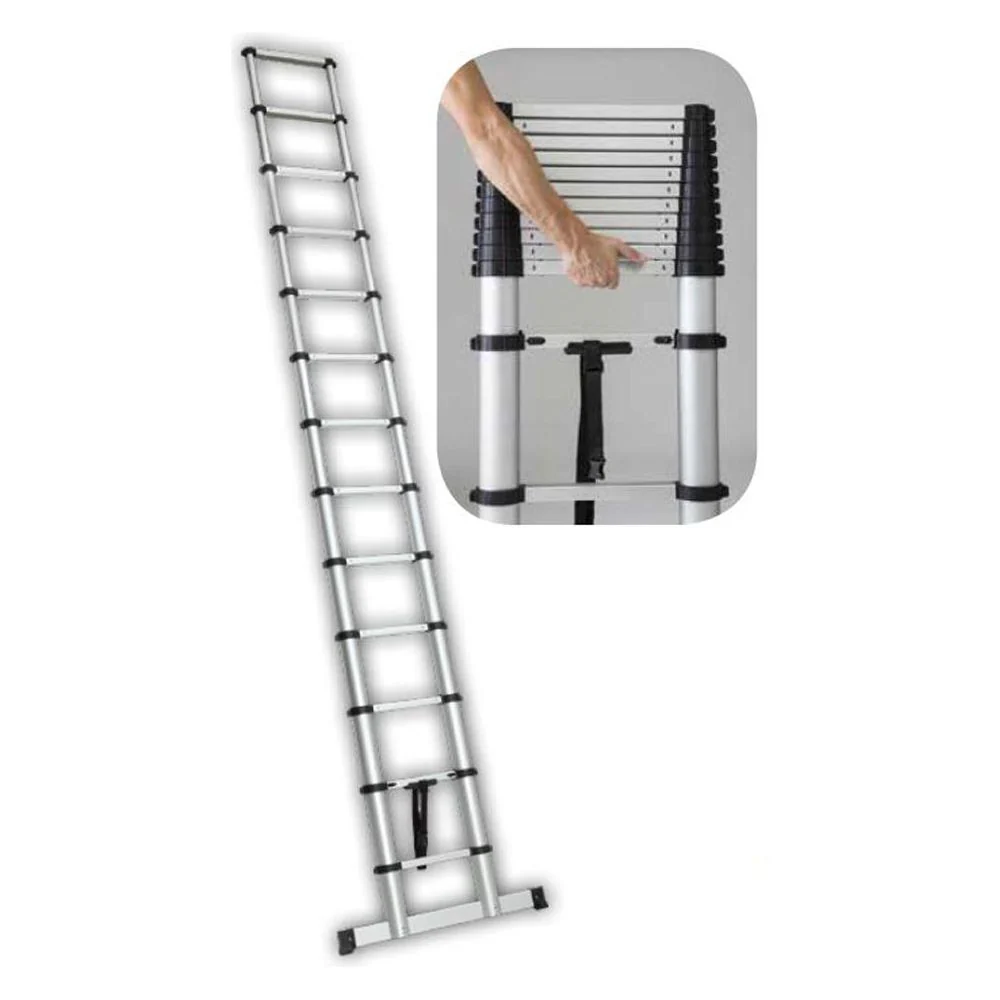 סולם טלסקופי אלומיניום 11 שלבים 3.2 מטר - Image 2