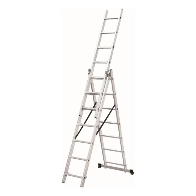 סולם טלסקופי אלומיניום 27 שלבים 9*3 מטר - Image 3