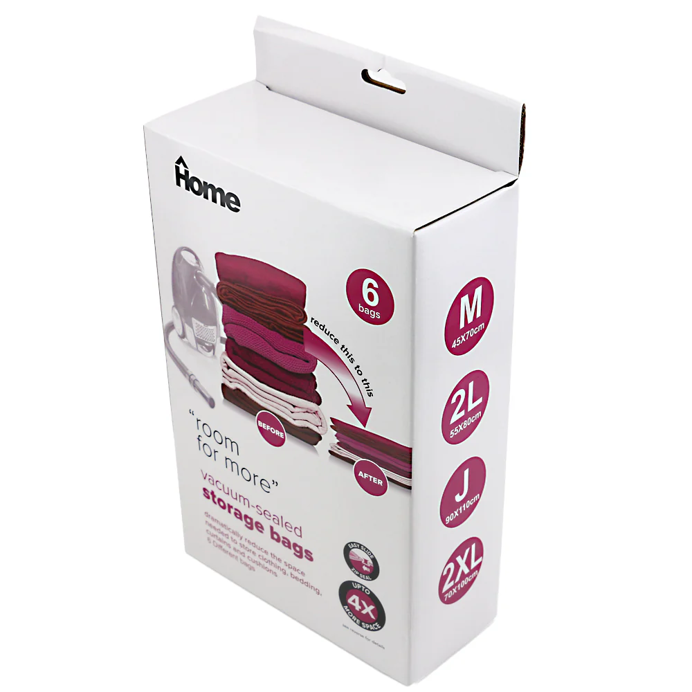 6 שקיות ואקום M+2L+2XL+J  HOME