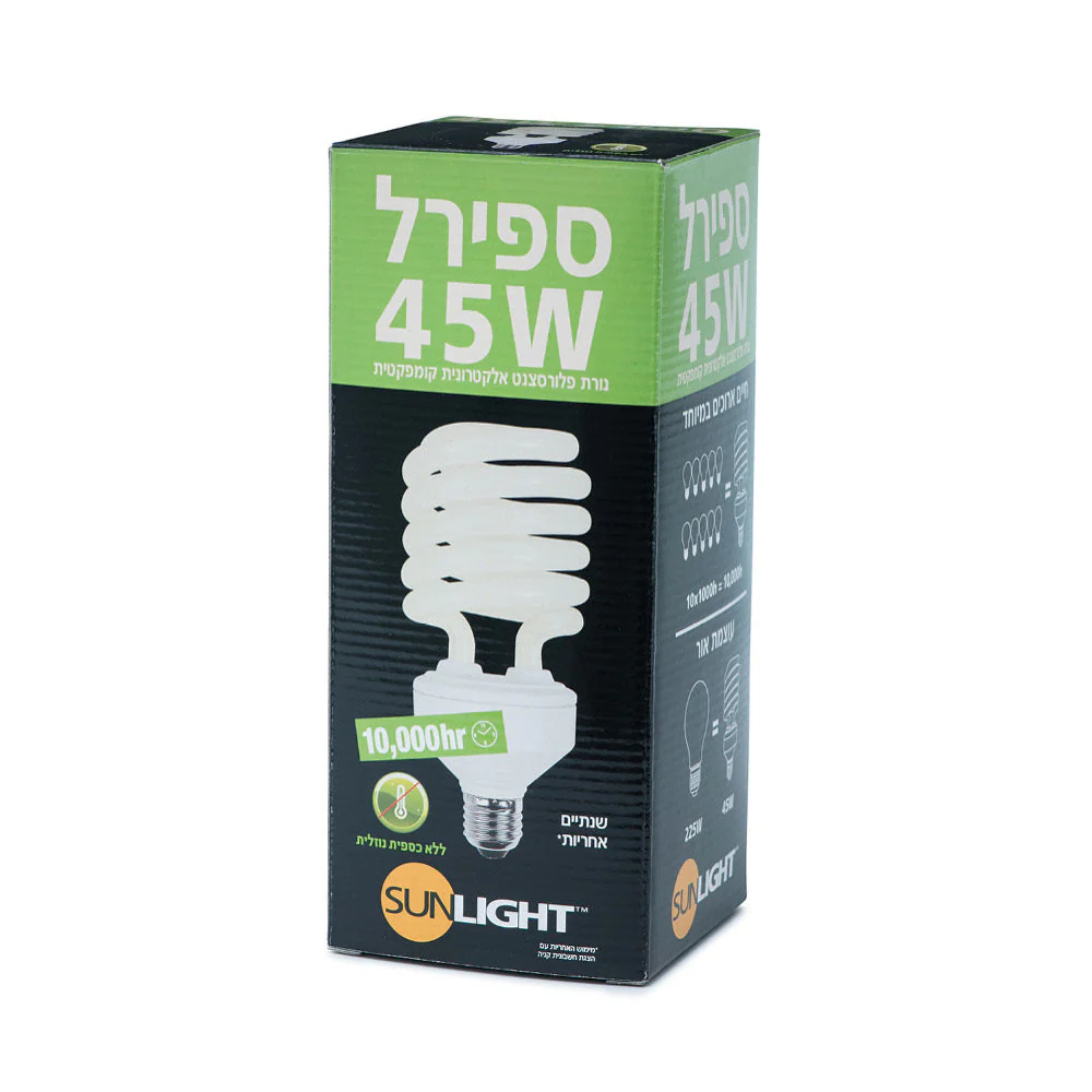 נורת מיני ספירל 45W E27 אור חם - Image 2