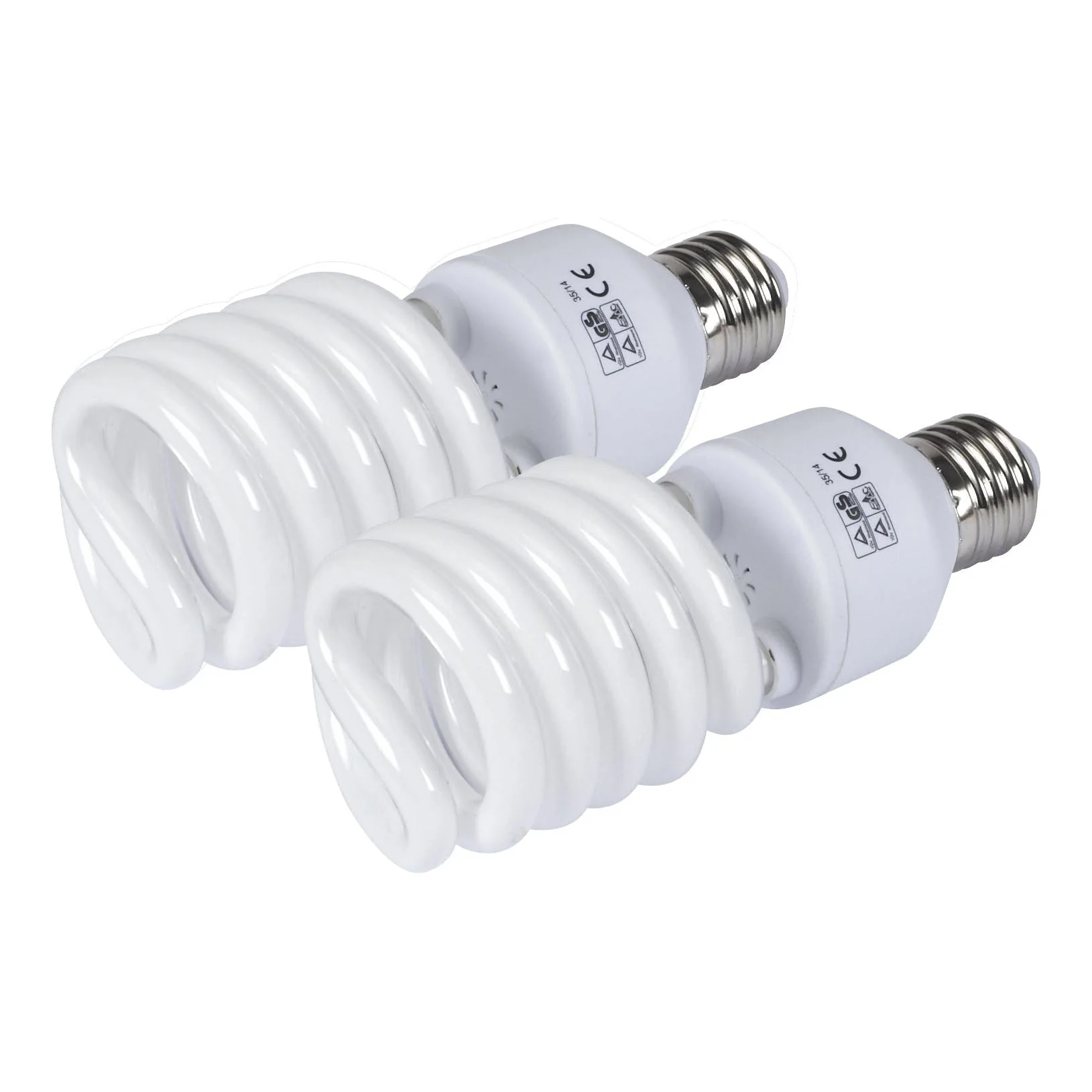 זוג נורות מיני ספירל 30W E27 אור קר
