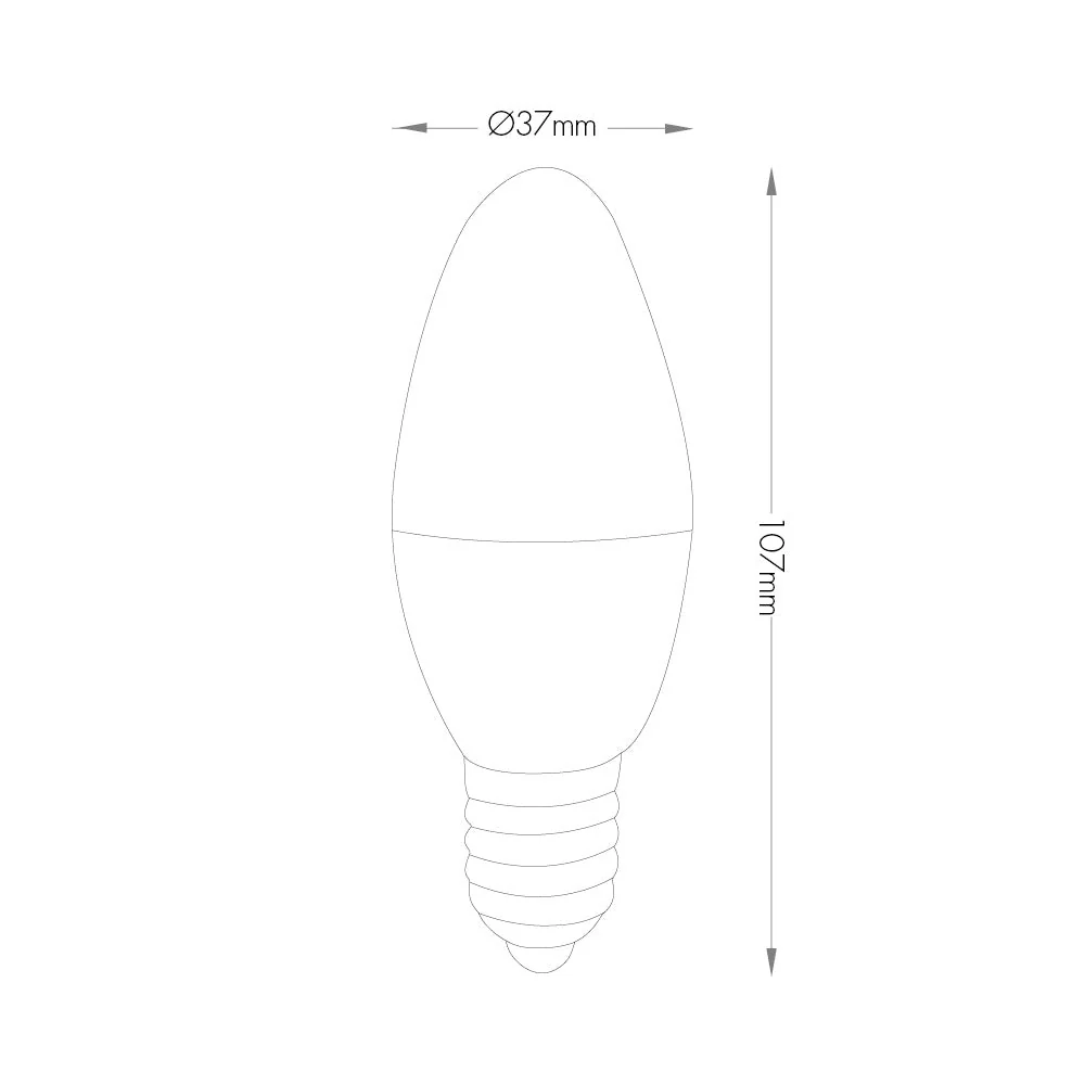נורת נר חלבית E27 7W אור חם - Image 3