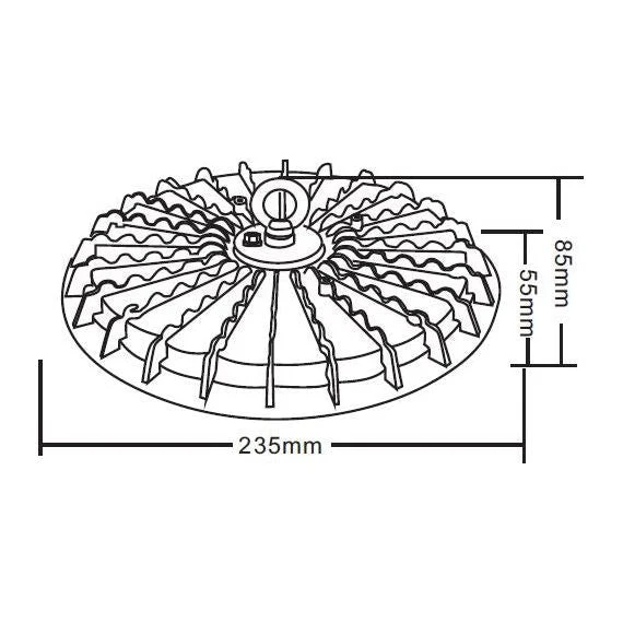 גוף תאורה פעמון LED 100W UFO אור לבן - Image 3