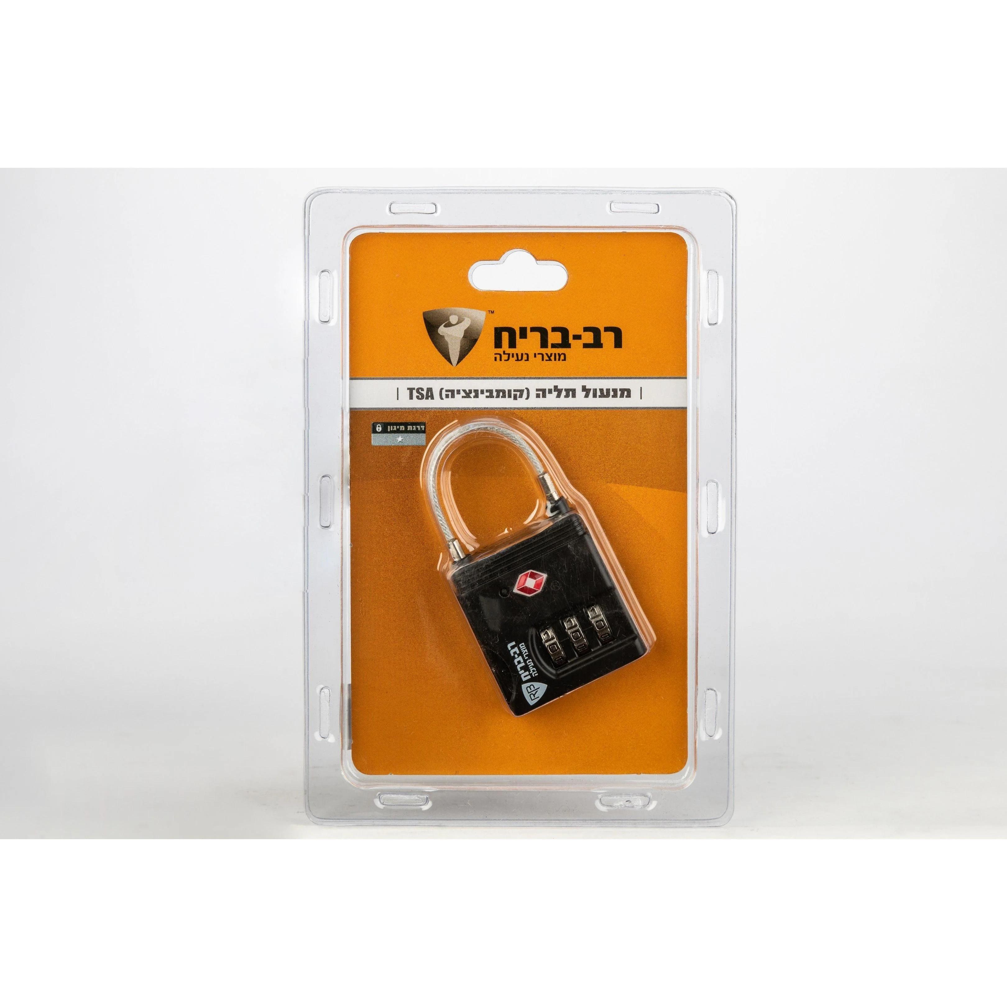 מנעול תליה 30 מ"מ קומבינציה TSA רב בריח
