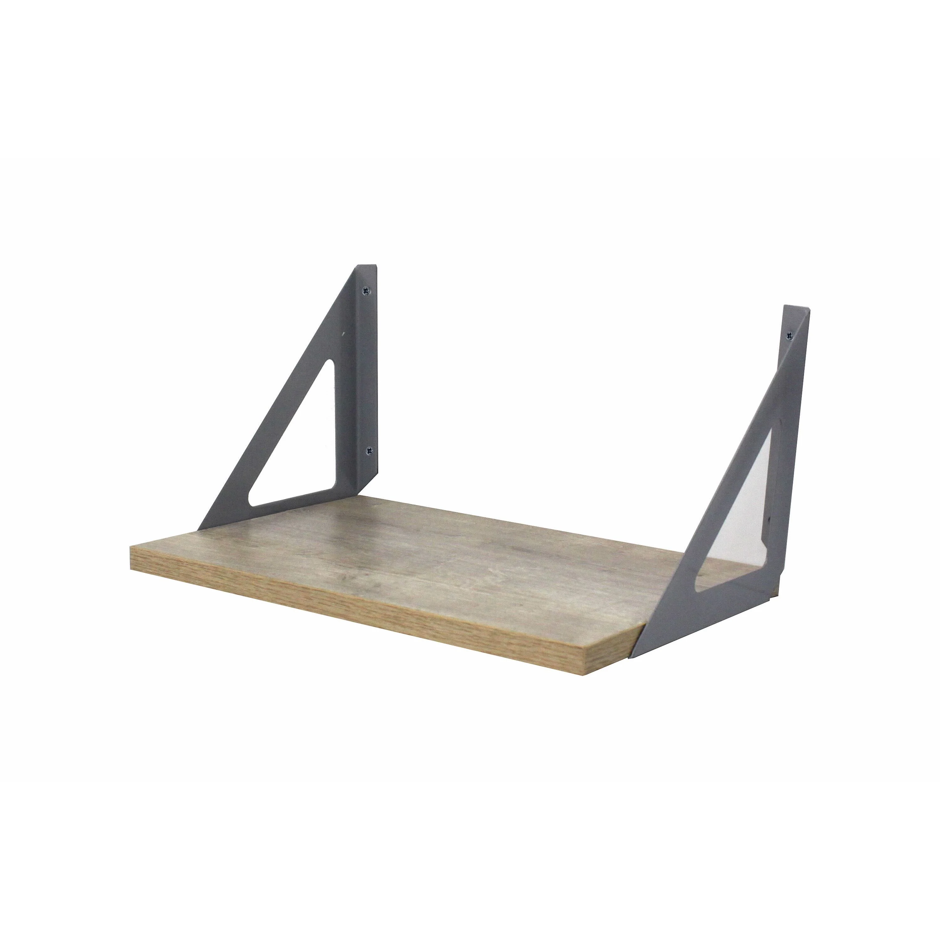 קיט מדף MEDIA 34X24 גוון אלון + 2 תומכים רב שימושיים - Image 2